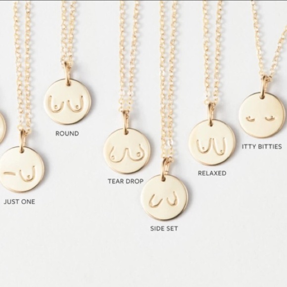 Relaxed Boobs/Breasts Body Positivity Necklace - Picture 6 of 11